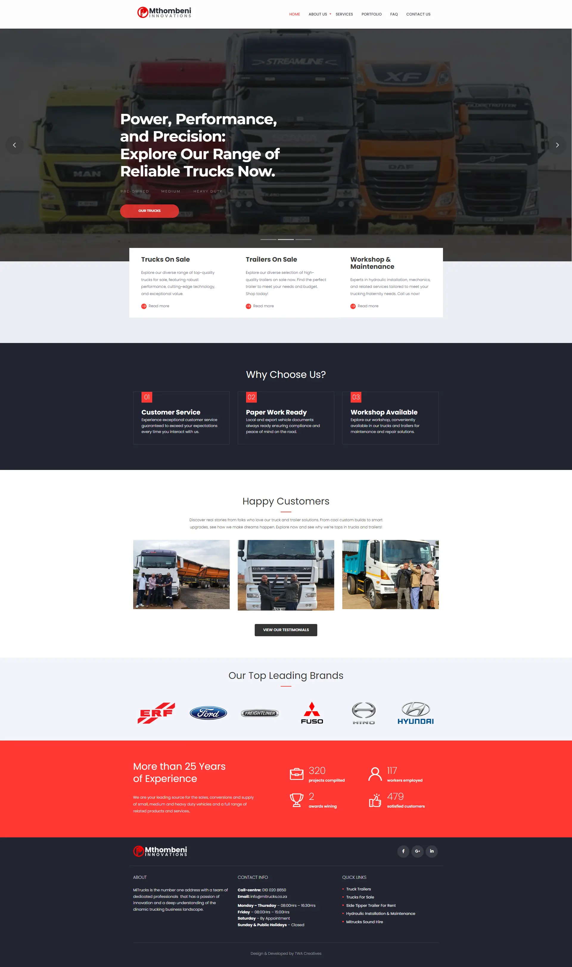 Trucks & Trailers Website Design