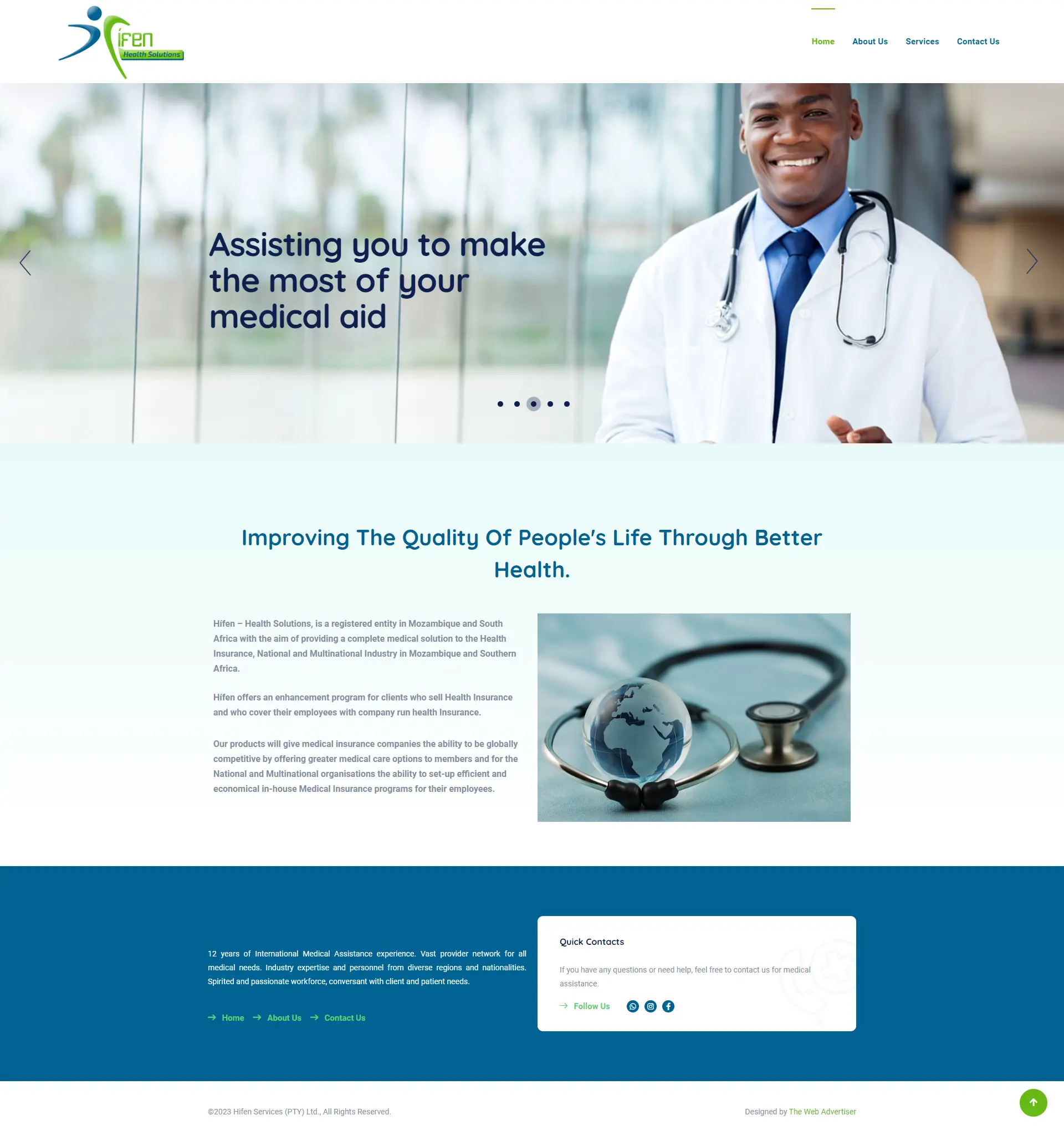 Health Solutions Website Design