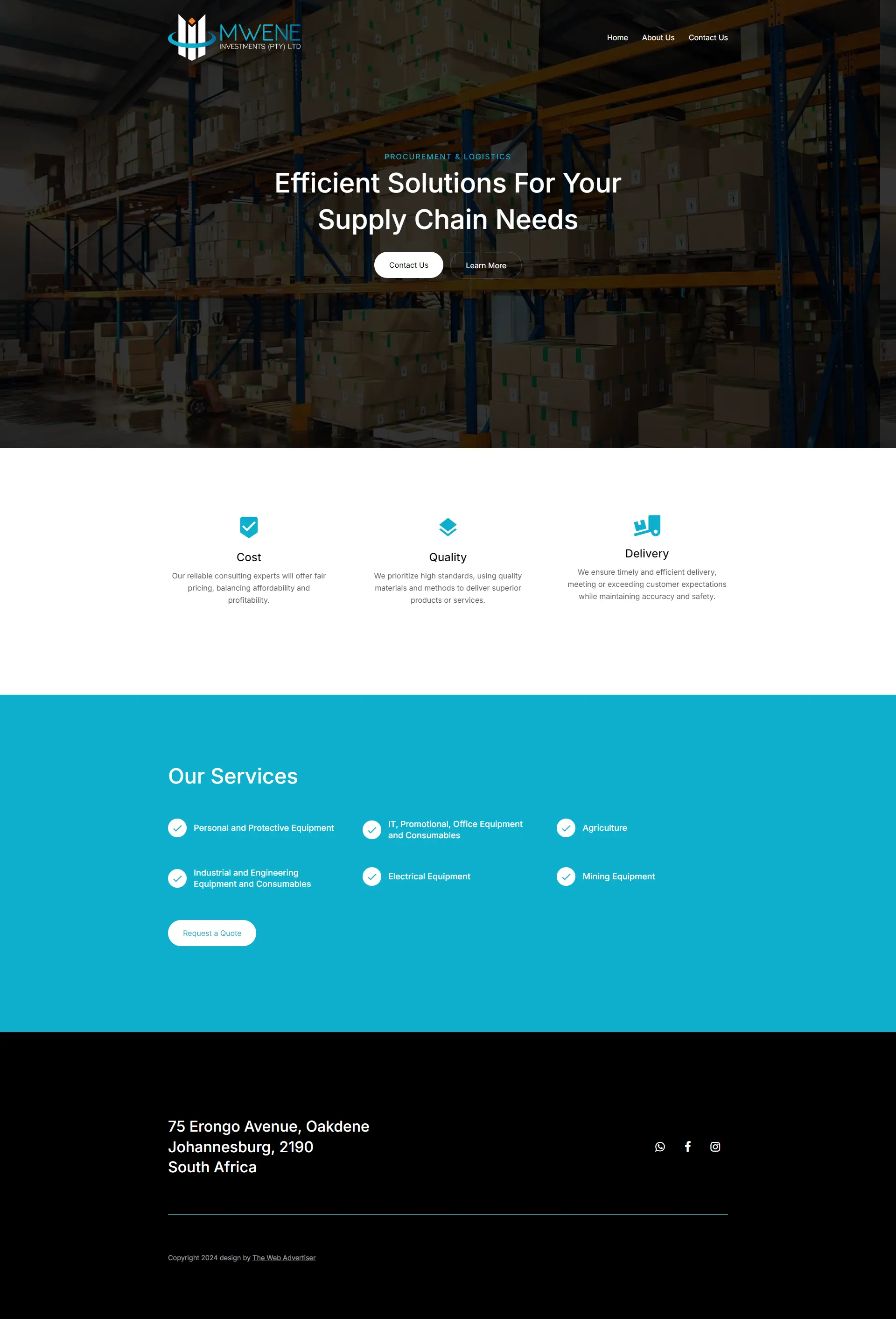 Procurement & Logistics Website